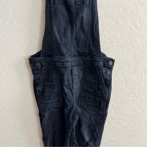 Citizens of Humanity Quincy Overalls Black Surrender Distressed Small - Picture 7 of 11
